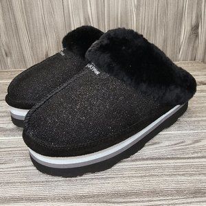 BEARPAW Retro Loki Black Caviar Slippers - 2487W-550 - Women's Size 8